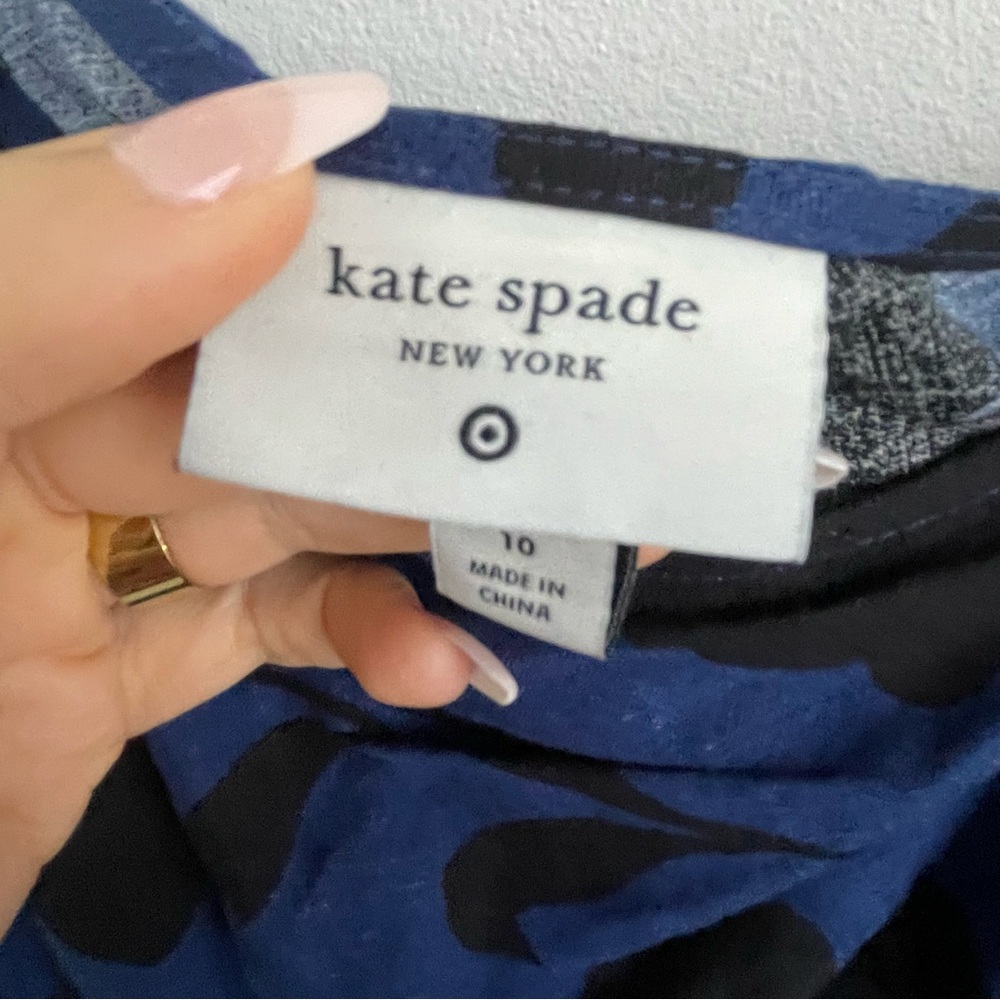 Kate spade blue black floral one shoulder jumpsuit - Picture 5 of 11